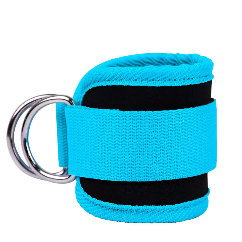Adjustable ankle straps for cable machine glute and leg workouts
