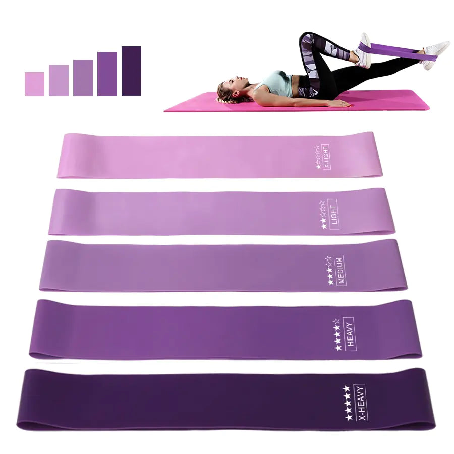 Elastic resistance bands for stretching, toning and home exercise