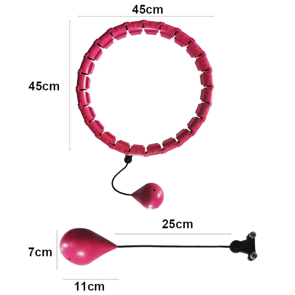 Adjustable fitness hoop for core workouts and home exercise