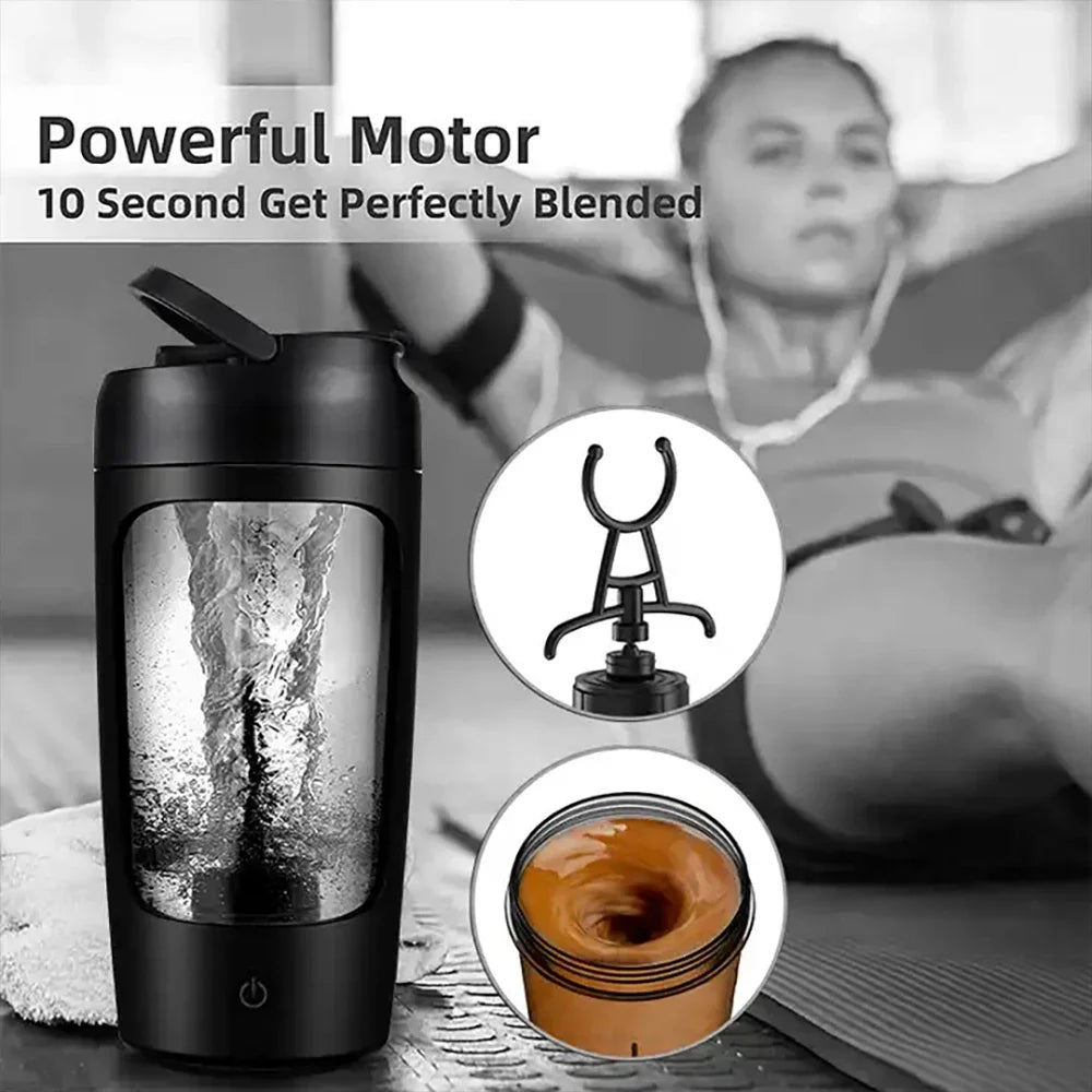 650ml BPA-free electric protein shaker bottle with blender cup