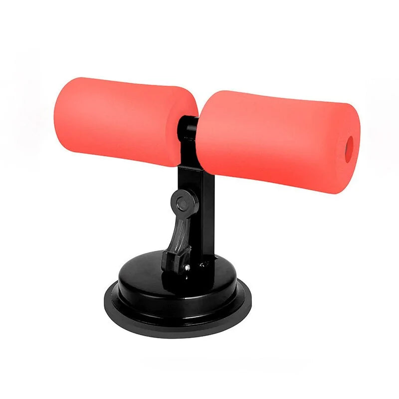 Adjustable sit up bar with suction base for home core workouts